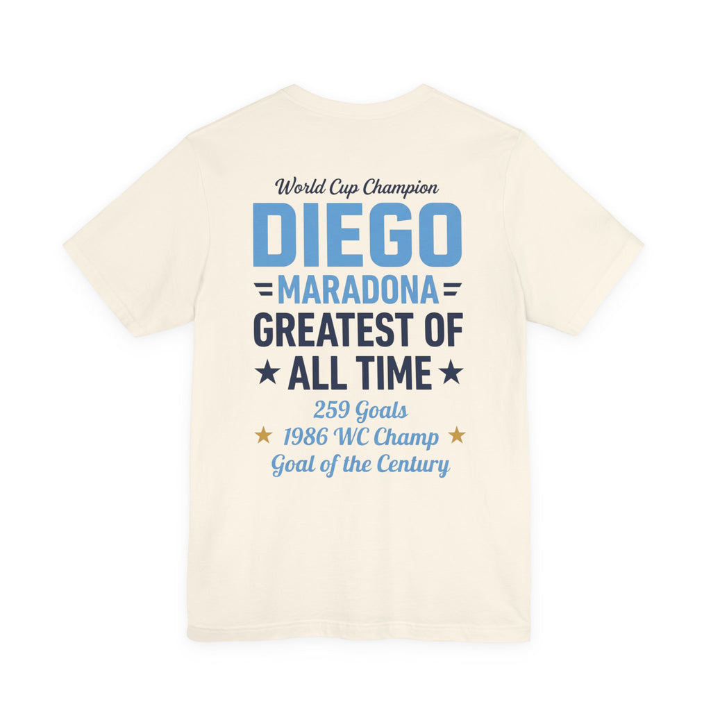 Maradona 'El D10S' Greatest of All Time Tribute Tee White