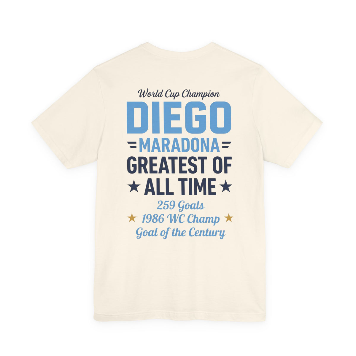 Maradona 'El D10S' Greatest of All Time Tribute Tee White