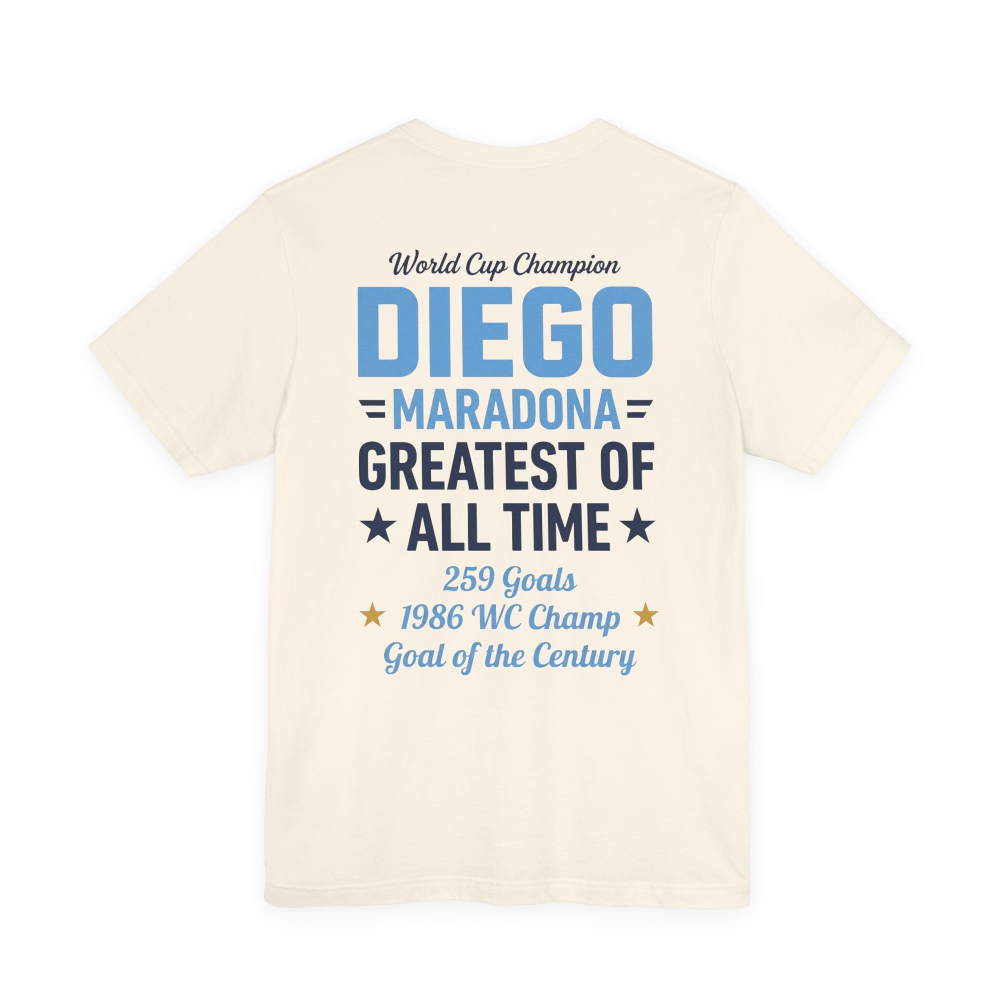 Maradona 'El D10S' Greatest of All Time Tribute Tee White