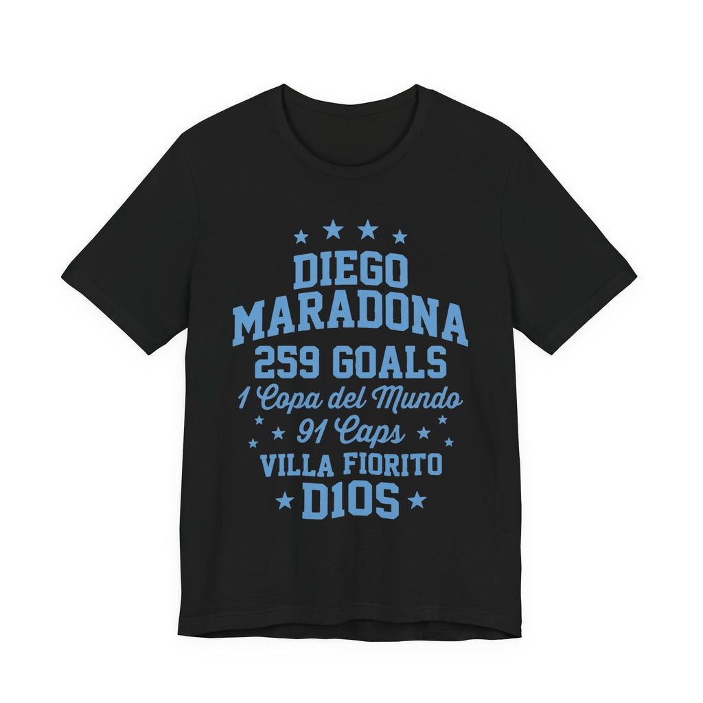 Maradona 259 Goals Tee — Copa del Mundo & Villa Fiorito Tribute T-Shirt