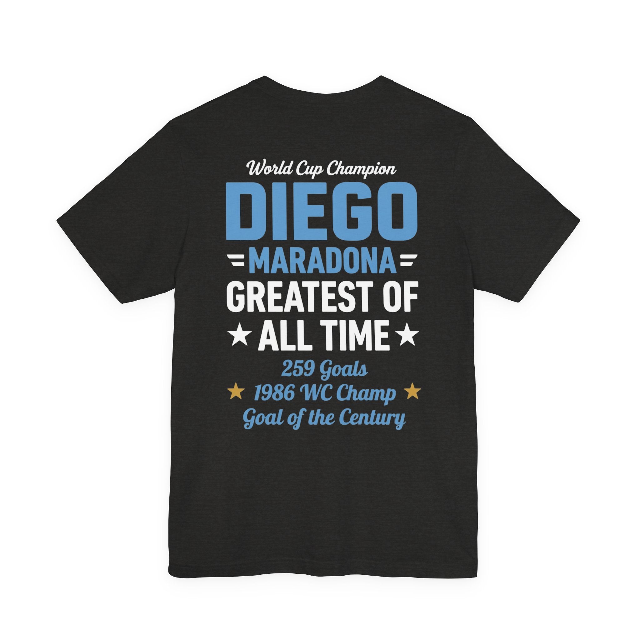 Maradona 'El D10S' Greatest of All Time Tribute Tee Black