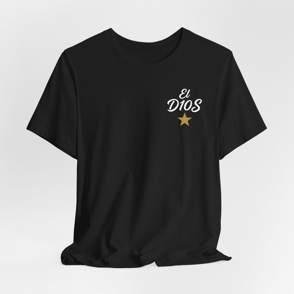 Maradona 'El D10S' Greatest of All Time Tribute Tee Black