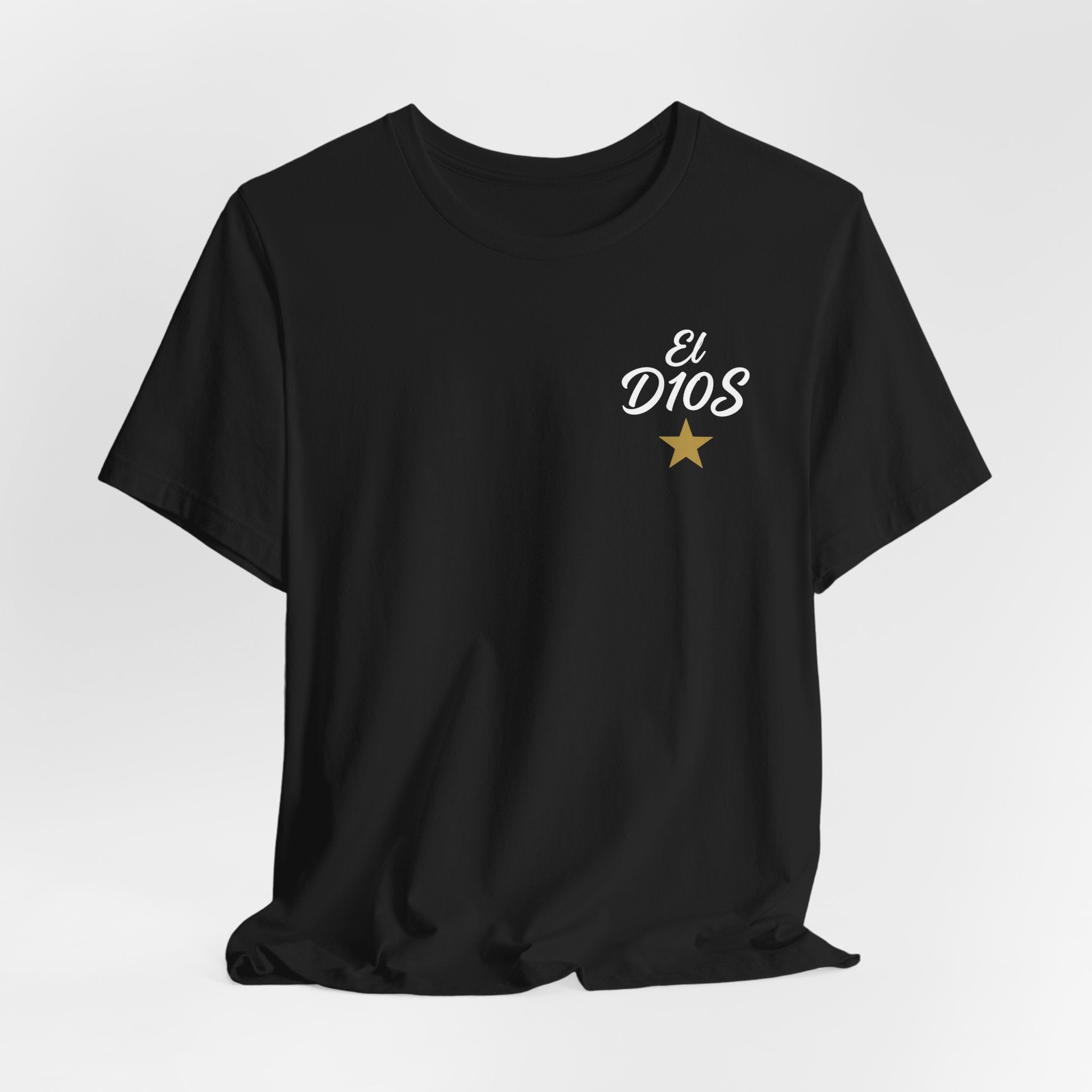 Maradona 'El D10S' Greatest of All Time Tribute Tee Black