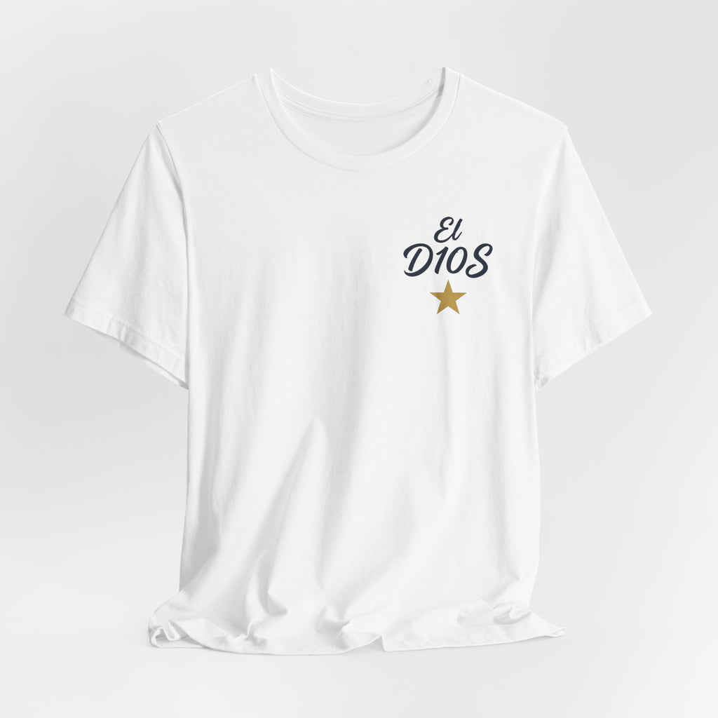 Maradona 'El D10S' Greatest of All Time Tribute Tee White