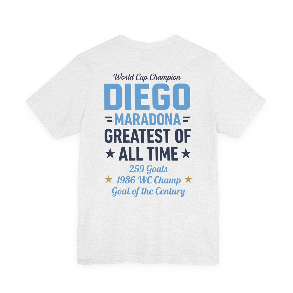 Maradona 'El D10S' Greatest of All Time Tribute Tee White