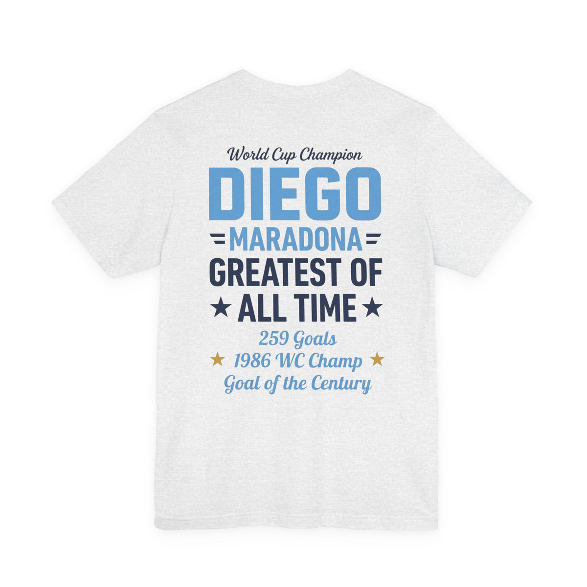 Maradona 'El D10S' Greatest of All Time Tribute Tee White