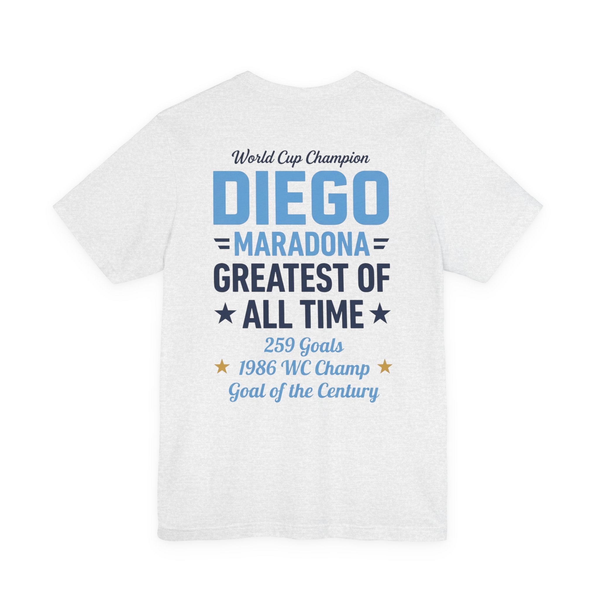Maradona 'El D10S' Greatest of All Time Tribute Tee White