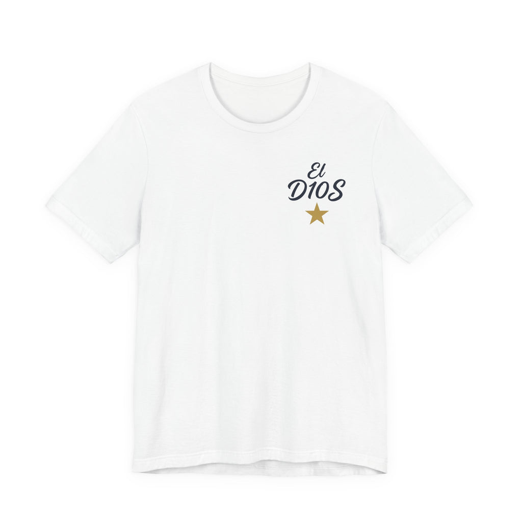 Maradona 'El D10S' Greatest of All Time Tribute Tee White