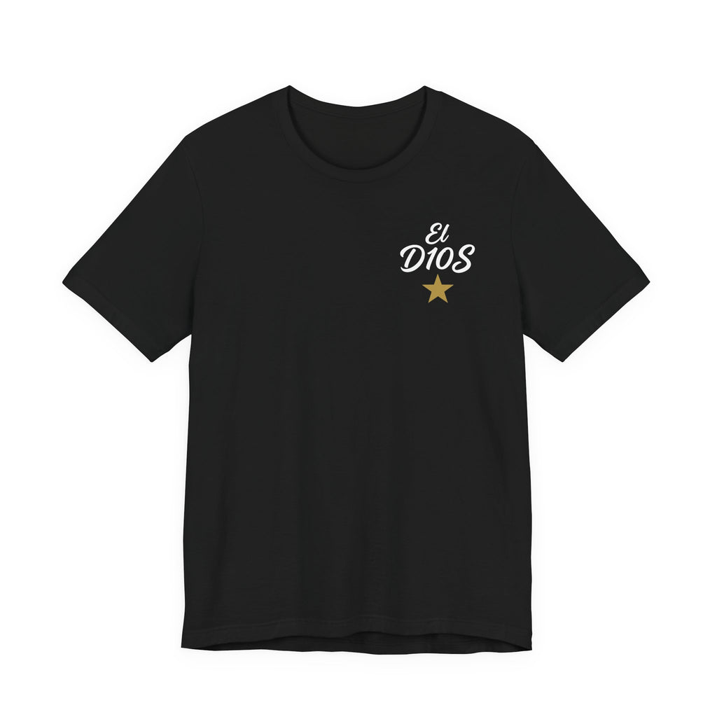 Maradona 'El D10S' Greatest of All Time Tribute Tee Black