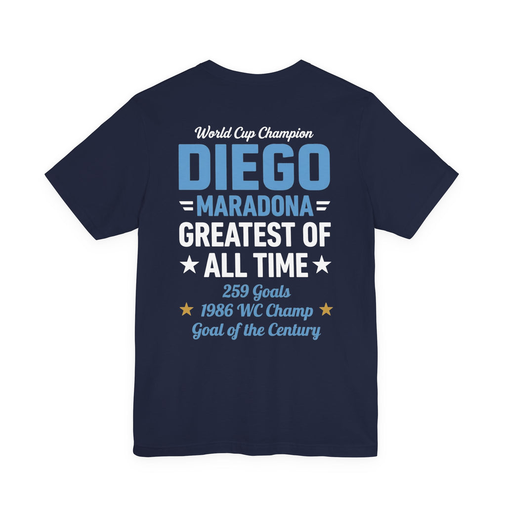 Maradona 'El D10S' Greatest of All Time Tribute Tee Black