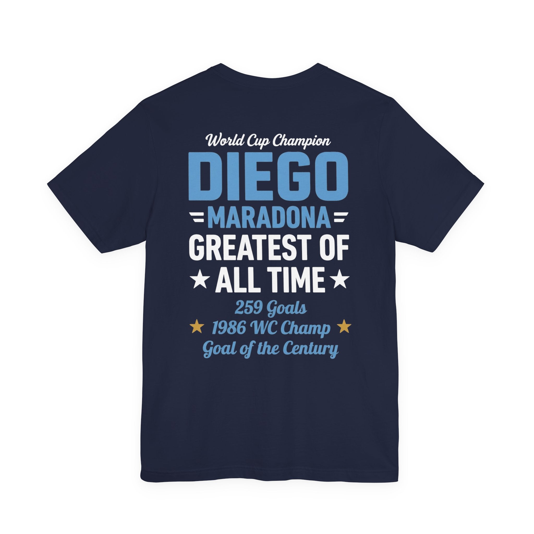 Maradona 'El D10S' Greatest of All Time Tribute Tee Black