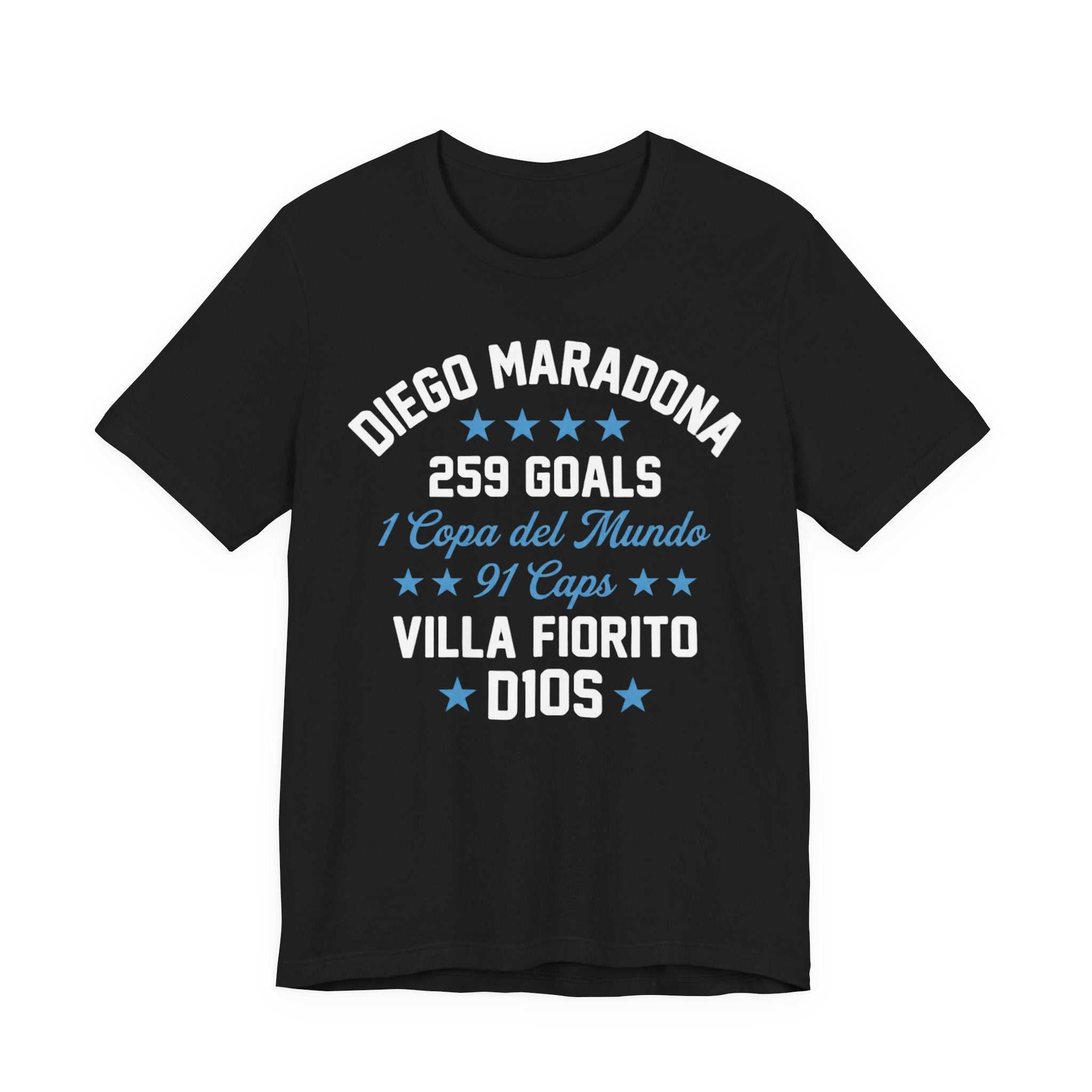 Maradona 259 Goals Tee — Copa del Mundo & Villa Fiorito Tribute T-Shirt (Dark)