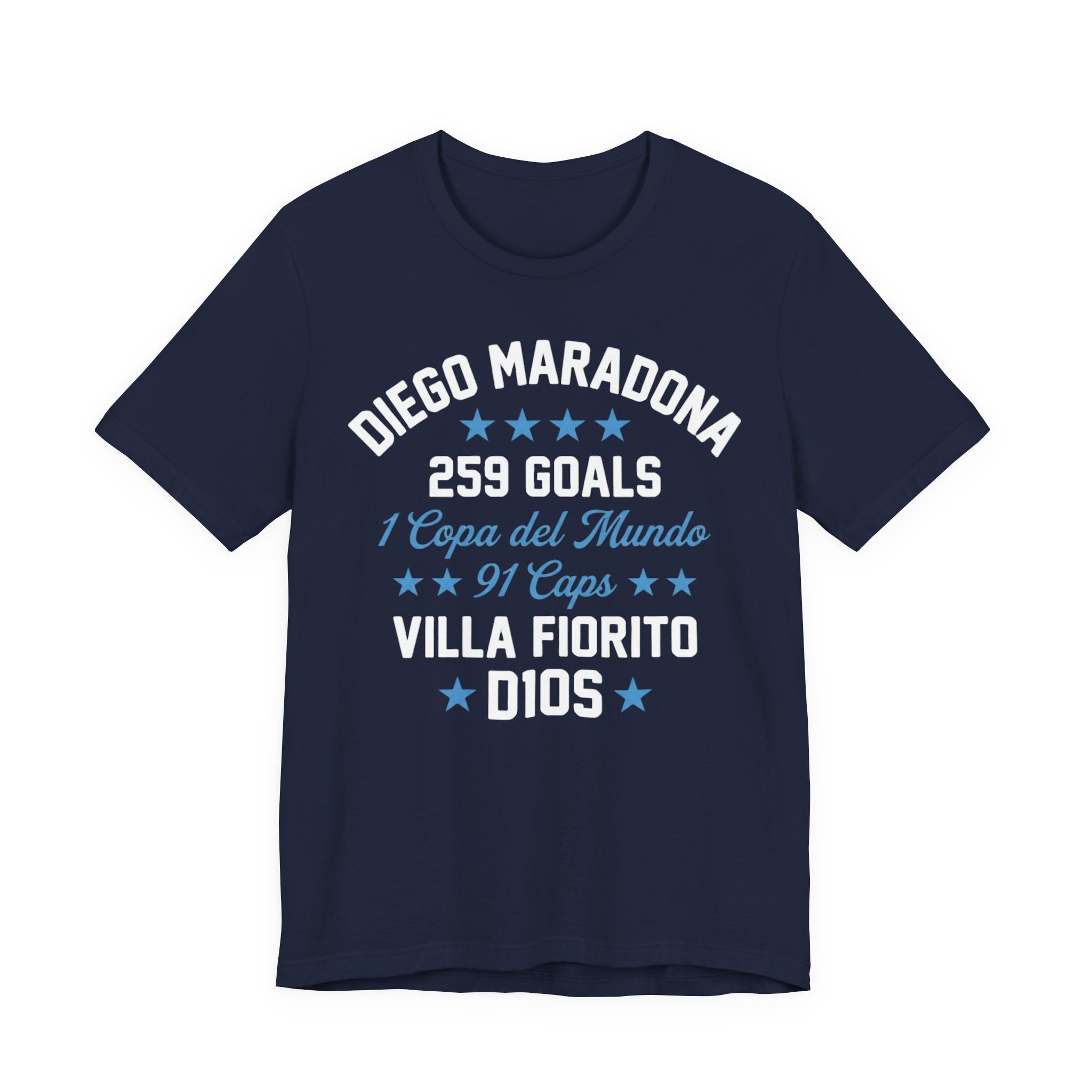 Maradona 259 Goals Tee — Copa del Mundo & Villa Fiorito Tribute T-Shirt (Dark)
