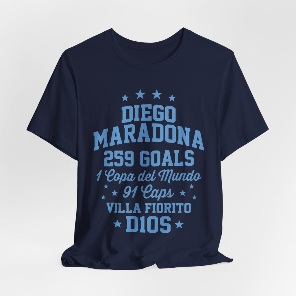 Maradona 259 Goals Tee — Copa del Mundo & Villa Fiorito Tribute T-Shirt